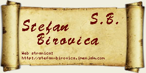 Stefan Birovica vizit kartica